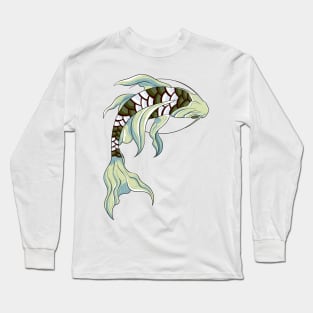 The great Japanese Koi Fish 2 - Yabisan - vector art Long Sleeve T-Shirt